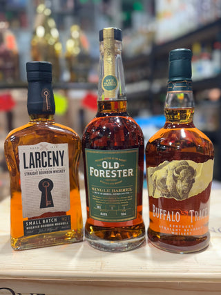 Old Forester Single Barrel Rye, Larceny Small batch, Buffalo Trace. bundles ( 3Packs X 750ml )
