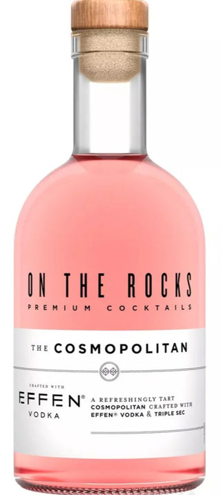 On The Rocks Cosmopolitan Cocktail 375 mL – Ready-to-Drink Vodka Cosmopolitan Made with Effen Vodka