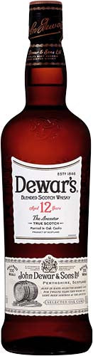 Dewars 12 Year Old Blended Scotch Whiskey