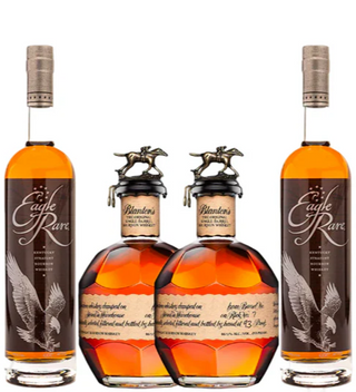 2 Blanton’s Original Single Barrel & 2 Eagle Rare 10 Year Bourbon Bundle – 4 Bottle Pack (750ml Each)