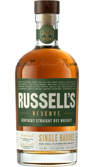 Russell’s Reserve Single Barrel Rye – Kentucky Straight Rye Whiskey (750ml)