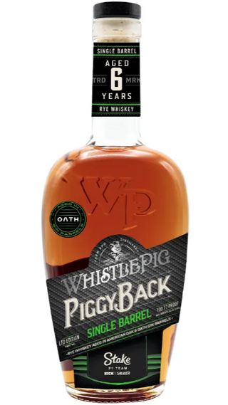 WhistlePig Limited Edition PiggyBack Rye: 2024 Stake F1 Team Barrel (750 ml, 100.77 proof / 50.4% ABV)