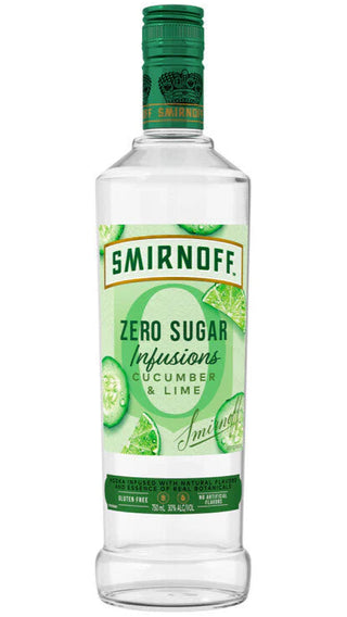 Smirnoff Zero Sugar Infusions Cucumber & Lime Vodka (750 ml)