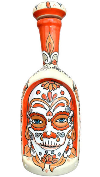 Dos Artes Tequila Blanco Hand Painted Calavera Skull Release Produced At Nom 1466 Tequila Tres Mujeres