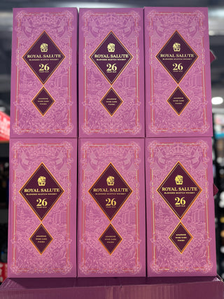 Royal Salute 26 Year Old Scotch Whisky. Case of 6 Bottles (6 x 750ml).