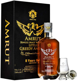 Amrut 8 Years Single Malt Little Greedy Angels with Whisky Glass Gift