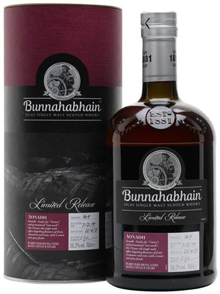 Bunnahabhain Aonadh 10 Year Old Limited Release Single Malt Scotch Whisky – Natural Color, Non–Chill Filtered (750 ml)