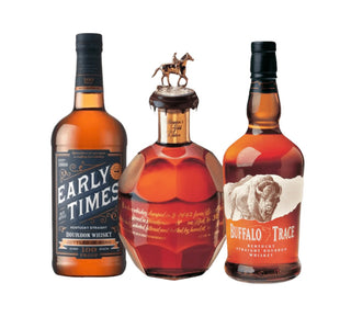 Blanton's Gold, Early Times y Buffalo Trace: paquete para fiestas (750 ml + 1 l + 750 ml)