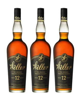Weller 12 Year Old Kentucky Straight Bourbon Whiskey Bundle (3 x 750ml Bottles)