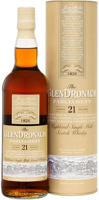 Glen Dronach Parliament 21 Years Old Highland Single Malt Scotch Whiskey
