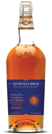 Leopold Bros Three Chamber Rye Whiskey Holiday Edition 2022 (750ml, 50% ABV)