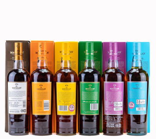 The Macallan Edition Series Vertical Collection No. 1–6 Single Malt Scotch Whisky Bundle – 6 Bottle Pack (750ml Each)