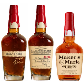 Maker’s Mark Cellar Aged 2025 Release, Keeper’s Release 2025 & Original – 3 Bottle Bundle (3 × 750 mL).