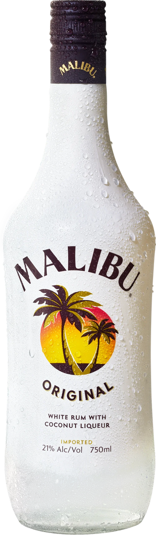 Malibu Rum – Caribbean Rum with Coconut Liqueur (21% ABV)