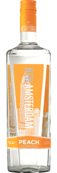 New Amsterdam Peach Flavored Vodka – Smooth Infused Vodka (35% ABV)