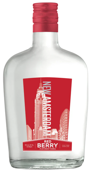 New Amsterdam Red Berry Flavored Vodka – Infused Vodka Spirit (375ml, 35% ABV)