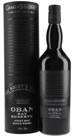 Oban Game of Thrones The Night’s Watch – Limited Edition Single Malt Scotch (750ml, 43% ABV)