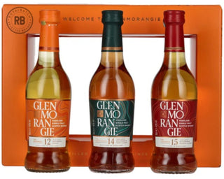 Glenmorangie Single Malt Scotch Whisky Gift Set - 12 Year, 14 Year & 15 Year (3 x 100ml Miniatures)