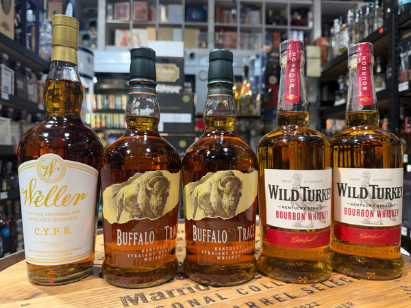 Weller C.Y.P.B, 2 Buffalo Trace, and 2 Wild Turkey 81 Proof Bundle (5x 750ml)