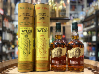 Eh Taylor Barrel Proof, Small Bath, and 2 bottles Buffalo Trace. Bundles ( 4Packs x 750ml)