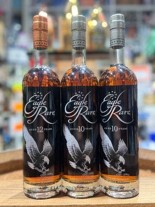 1 Bottle Eagle Rare 12-Year Kentucky Straight Bourbon & 2 Bottles Eagle Rare 10-Year Kentucky Straight Bourbon Bundle 3 × 750ml