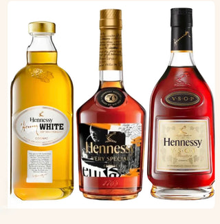 Hennessy White, Hennessy hip hop 50th Anniversary,& Hennessy VSOP. Bundles ( 3Packs x 750ml )