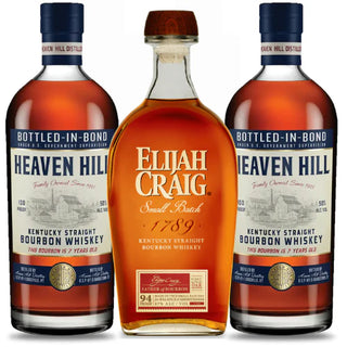 Heaven & Heritage Bourbon Bundle – 2x Heaven Hill 7-Year + Elijah Craig Small Batch, 3 x 750ml