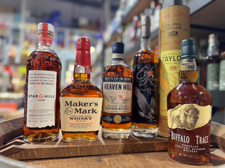 Maker's Mark Star Hill Farm, Maker's Mark Straight Bourbon, Heaven Hill, Buffalo Trace, Eagle Rare, EH Taylor Small Batch (paquete de 6 botellas)