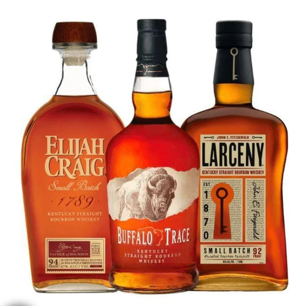 Elijah Craig Small Batch, Buffalo Trace, and Larceny Bundle (3 x 750ml)