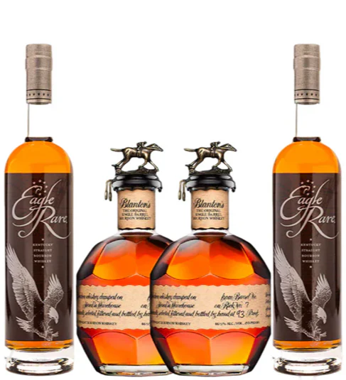2 Blanton’s Original Single Barrel & 2 Eagle Rare 10 Year Bourbon Bundle (4 x 750ml)
