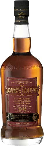Whisky bourbon puro del condado de Daviess, Kentucky, con acabado en roble francés