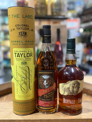 Eh Taylor Barrel Proof, Yellowstone Hand Pick, and Buffalo Trace. Bundles ( 3Pack x 750ml)