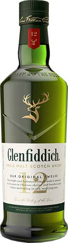 Whisky escocés de pura malta Glenfiddich de 12 años