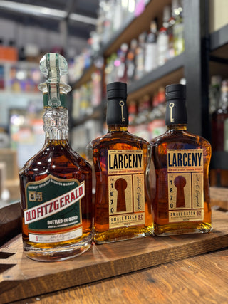 Old Fitzgerald 9y, and 2 bottles Larceny Small Batch. Bundles (3Packs x 750ml)