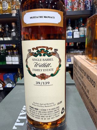 Willett Family Estate Single Barrel 12 Year Rye "Mustache Maniacs" - Barrel No. 1447