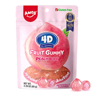 Amos 4d Peach Burst Fruit Gummy