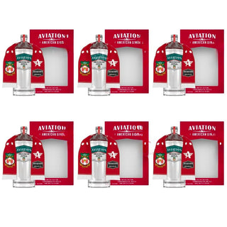 Aviation American Gin Limited Edition Commemorative Bottle & Bottle Scarf Gift Set Bundle (6 x 750ml)