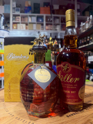 Blanton’s Gold Edition store Pick Bourbon & Weller Antique 107 – Store Pick Bourbon Bundle (2 × 750ml).