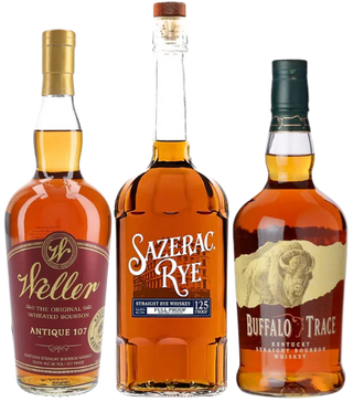 Buffalo Trace Heritage Bundle: Weller Antique 107 Store Pick, Sazerac Rye Full Proof 125, & Buffalo Trace Bourbon ( 3 Packs x 750ml )