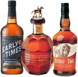 Blanton’s Gold, Early Times, and Buffalo Trace – Party Bundle (750ml + 1L + 750ml)