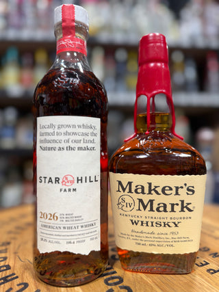 Star Hill Farm 2026 Released 700ml, and Maker’s Mark Original 750ml. Bundles 2 bottles.