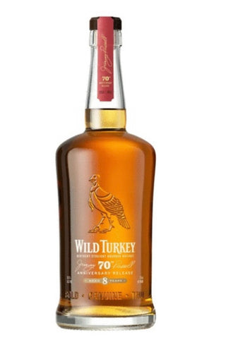 Wild Turkey Jimmy Russell's 70th Anniversary Release 8 Year Old Kentucky Straight Bourbon Whiskey.