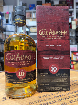 El whisky escocés de pura malta Speyside Glenallachie con acabado en madera de centeno de 10 años
