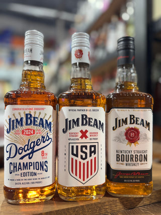 Jim Beam Limited Edition Bourbon Whiskey 3-Pack Bundle - Dodgers, Soccer & Original (3 x 750ml)