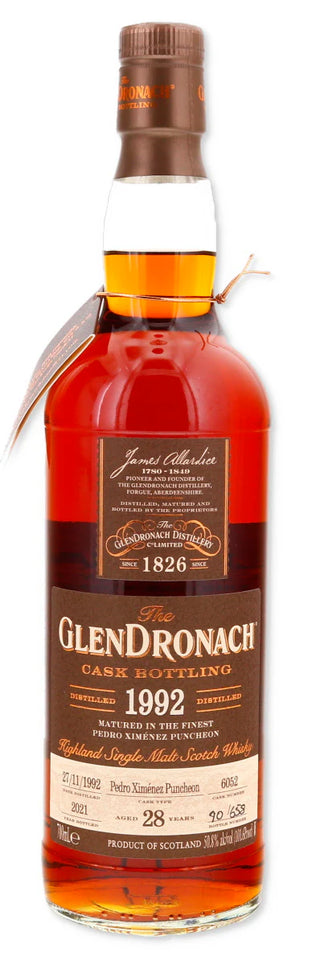 Glendronach Cask 6052 28 años Pedro Ximénez Puncheon madurado en 1992