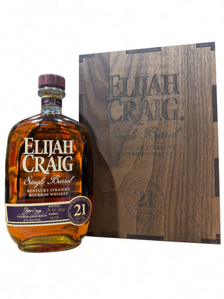 Elijah Craig 21 Year Old Single Barrel Bourbon Whiskey 750ml