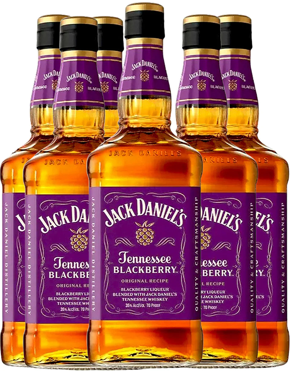 Jack Daniel's Blackberry Whiskey Bundle – 6 Bottle Pack (750ml