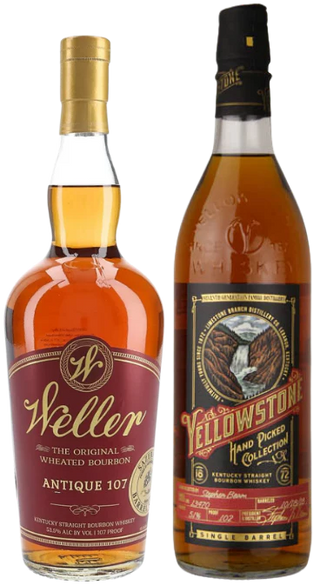 Kentucky Craft & Heritage Bundle: Weller Antique 107 Store Pick & Yellowstone Hand Picked Collection. ( 2Packs x 750ml )