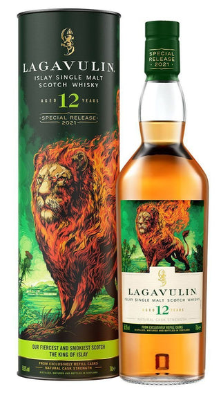 Whisky escocés de pura malta Lagavulin de Islay de 12 años