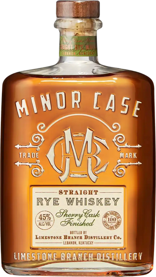 Whisky de centeno puro con acabado en barrica de jerez de Limestone Distillery Minor Case
